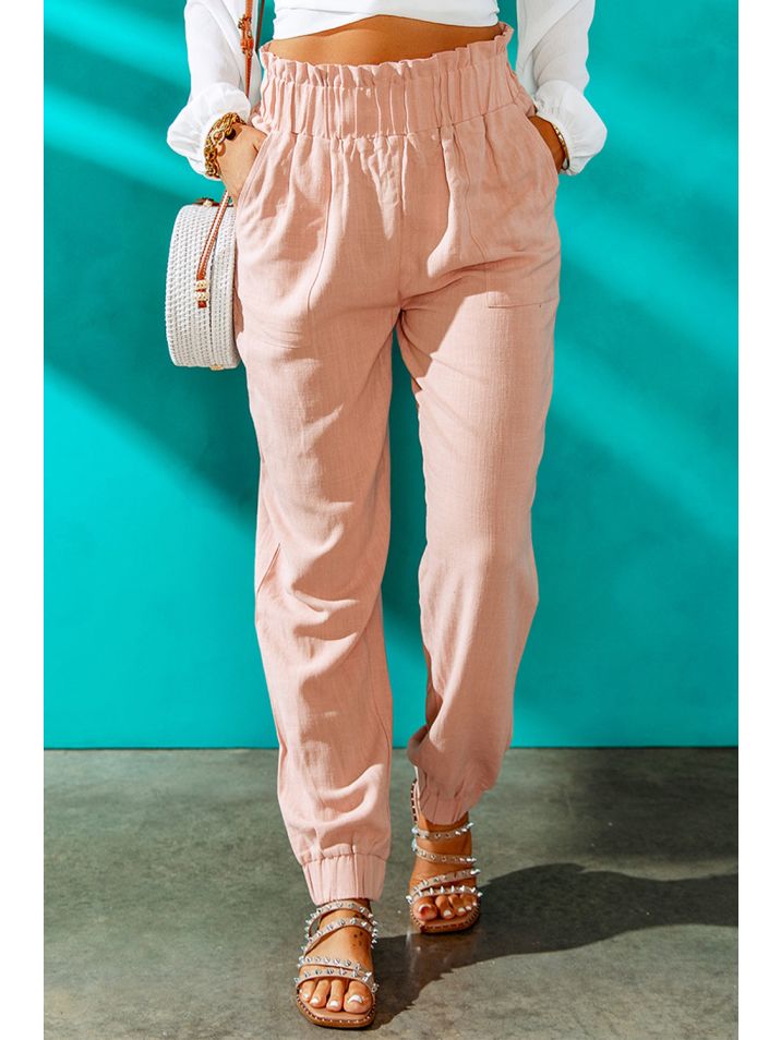 OMG Pantaloni eleganţi de damă Rada roz